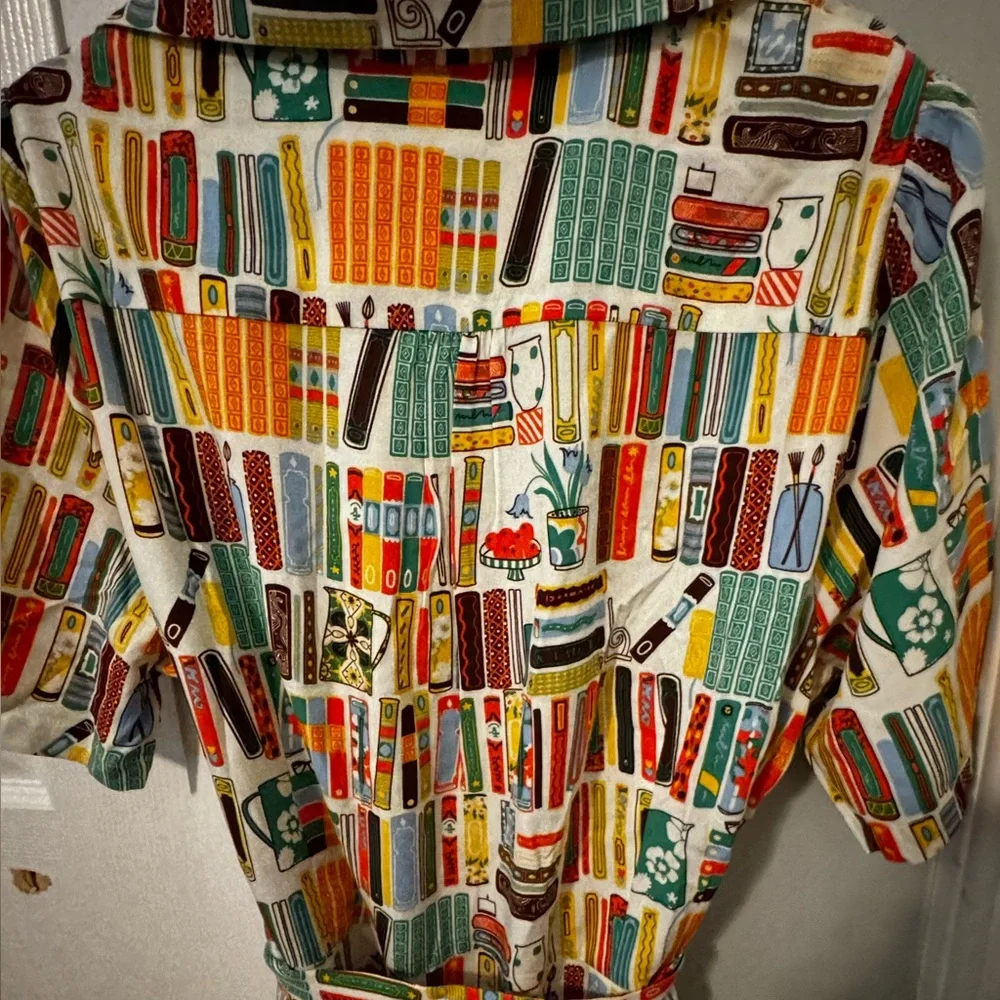 Adorable Joanie bookshelf print dress. NWT. US Women’s 14. Make an offer! - Picture 9 of 14